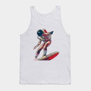 Astronaut Surfing Tank Top